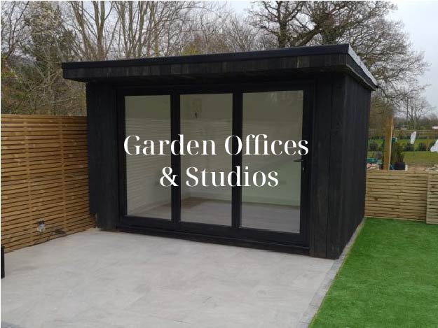 Garden offices and studios all designed supplied and constructed by Norfolk Garden Furniture